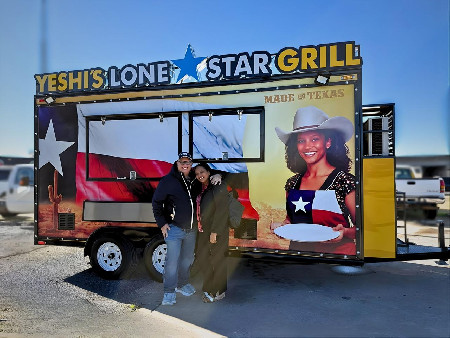 Yeshis Lone Star Grill food trailer by Cooking Box USA