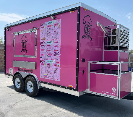 Pink Towers food trailer by Cooking Box USA